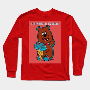 Ice Cream and Bear Long Sleeve T-Shirt